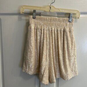 Women's Generation Love Shorts XXS Sequined Cream